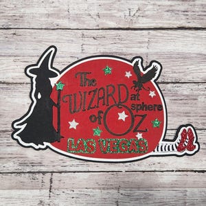 Wizard of Oz Scrapbook Embellishment: Las Vegas Sphere, Ruby Red Shoes
