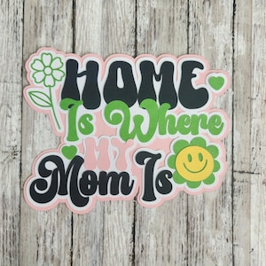 Handmade Mother&#39;s Day Scrapbook Embellishment: Layered Paper Die Cut