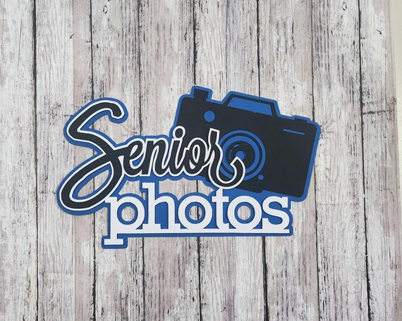 Senior Photo Scrapbook Title Embellishment: 3D Handmade Layered Paper Piecing Die Cut