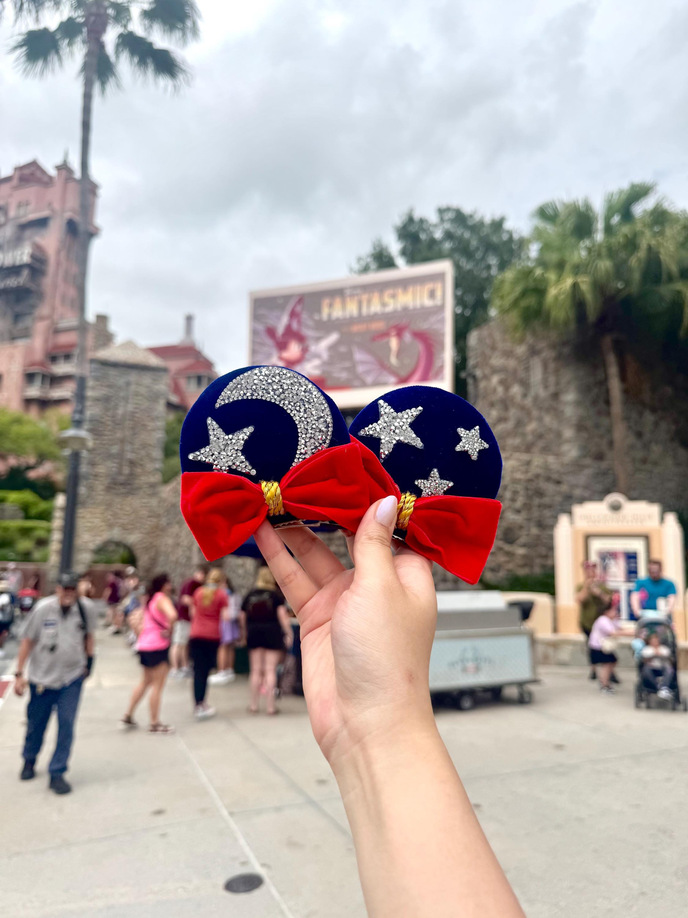 Fantasia Sorcerer Velvet Disney Ears; Fantasia Sorcerer Mickey Ears; Fantasmic Sorcerer Mouse Ears; Fantasia Sorcerer Minnie Ears