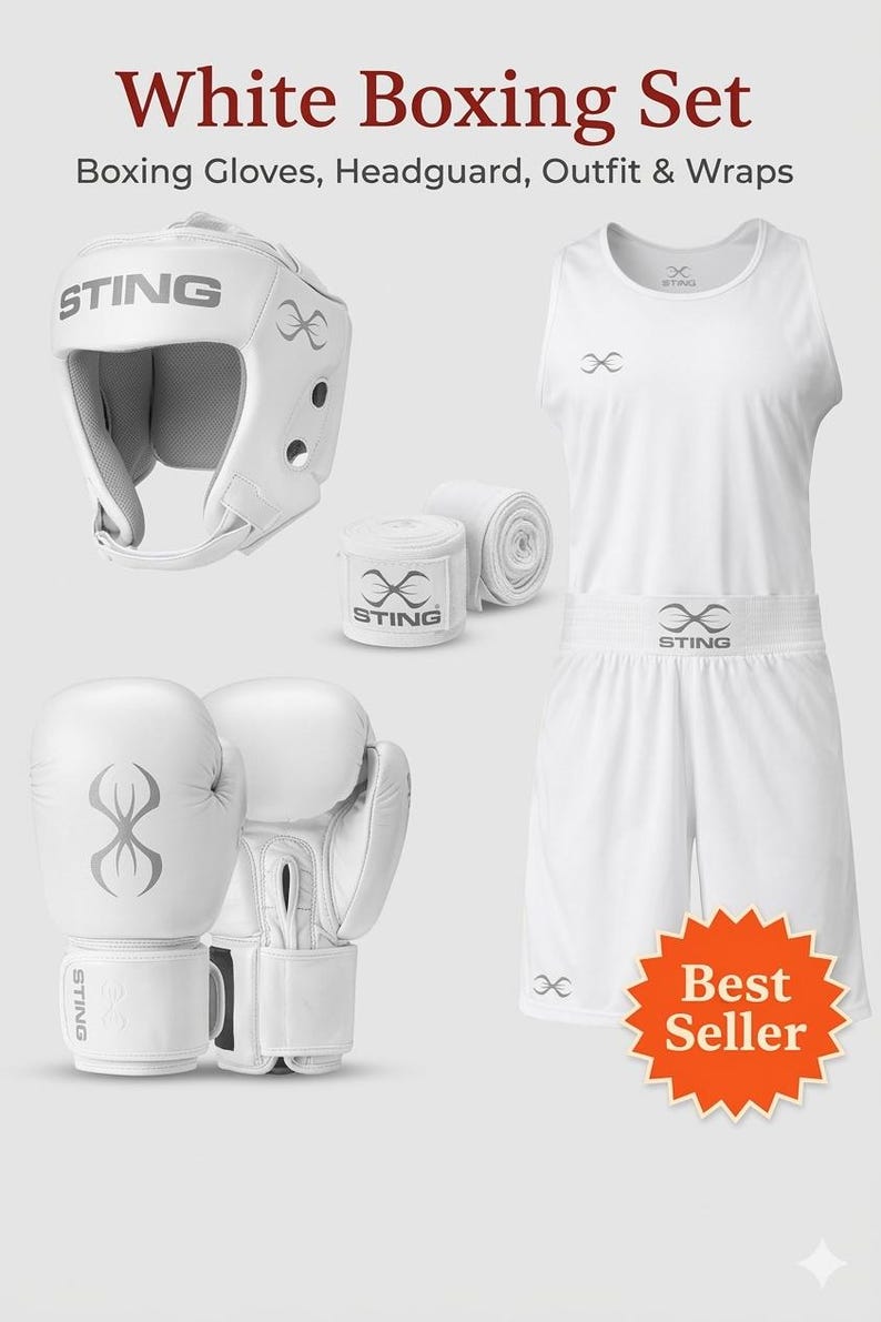 Boxing Set – Gloves, Headguard, Outfit & Hand Wraps | Complete Training Gear Kit image 3