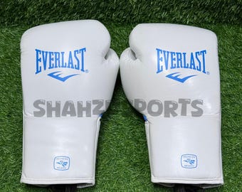 Leren bokshandschoenen in Everlast-stijl – professionele training, sparring muay thai kickboksen