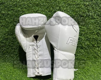 Guantes de boxeo FLY personalizados para entrenamiento y sparring, Pro Fight Gear, guantes de cuero hechos a mano.