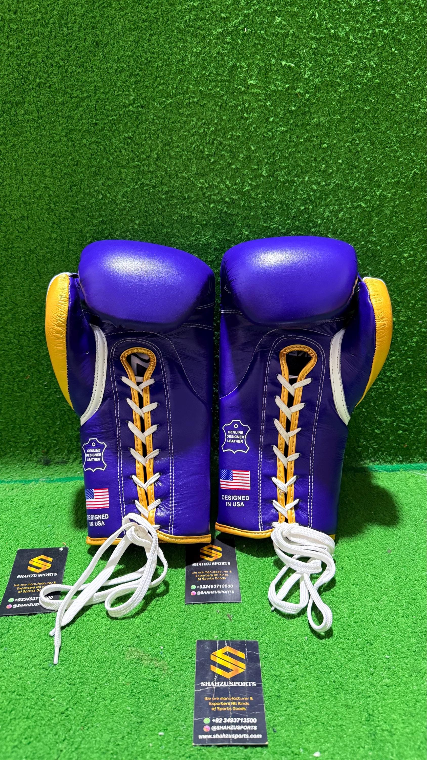 Custom Leather Boxing Gloves: Personalized Name, Logo, Muay Thai ...