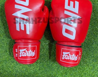 Guantoni da boxe stile Fairtex in pelle fatti a mano – Guanti da allenamento Muay Thai, sparring, attrezzatura da combattimento Kickboxing, guanti su misura