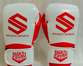 Custom boxing gloves made with orignal leather Handmade leather training sparring gear