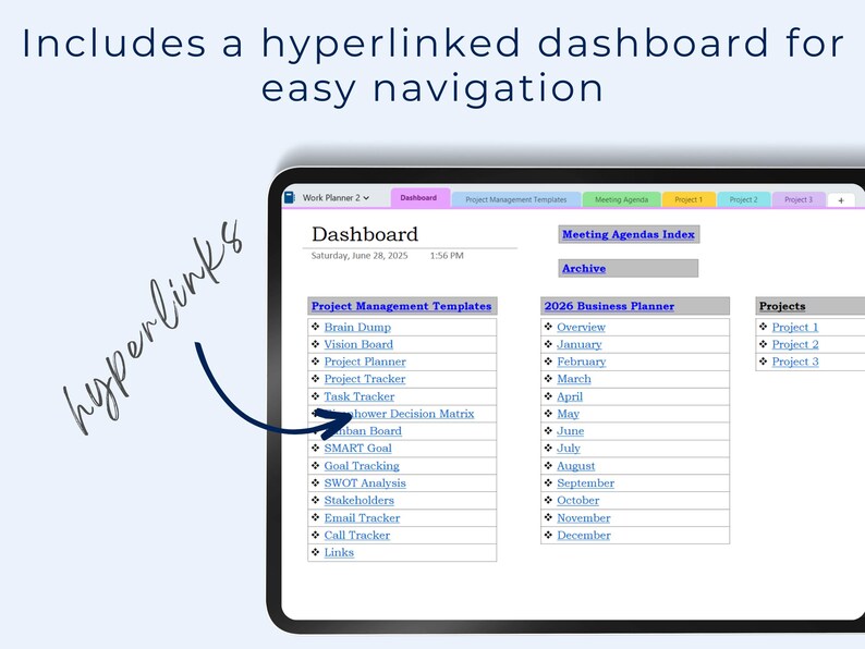 Hyperlinked Planner, One Note Template for Work, OneNote Template Work, OneNote Work Notes Template, Project Management, Weekly Planner 2026, One Note Template for Work, onenote, onenote template, project management, onenote templates, one note templates, onenote planner, one note templates, eisenhower matrix, onenote digital planner, onenote template work, one note planner, onenote templates for work, kanban board, onenote planner template, onenote work notes template,