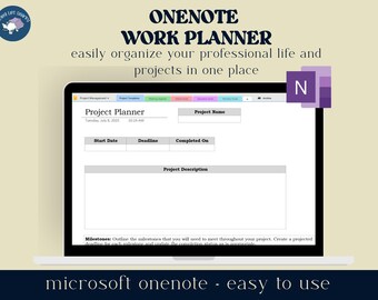 Szablon OneNote do pracy, Szablon OneNote do pracy, Szablon notatek służbowych OneNote, Zarządzanie projektami, Spotkanie OneNote, Szablon OneNote