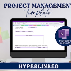 OneNote Template | OneNote Template Work | OneNote Work Notes Template | Project Management | OneNote Meeting | Eisenhower Matrix | Kanban
