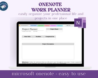 Szablon OneNote do pracy, Szablon OneNote do pracy, Szablon notatek służbowych OneNote, Zarządzanie projektami, Spotkanie OneNote, Szablon OneNote