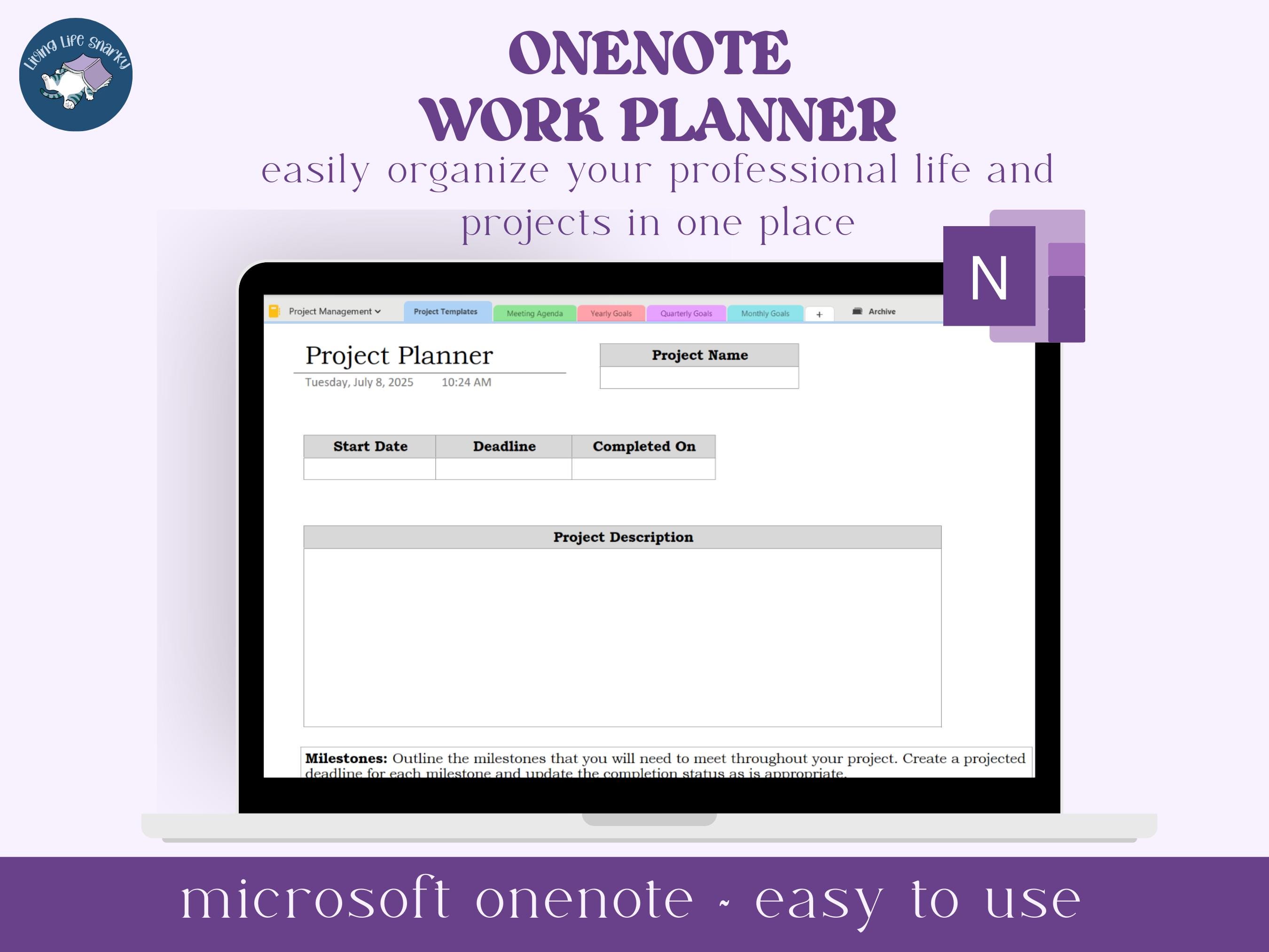 One Note Template for Work, Onenote Template Work, Onenote Work Notes ...