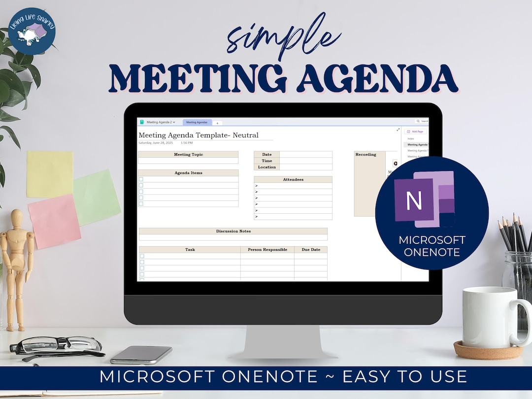 Onenote Template, Onenote Template Work, Onenote Work Notes Template ...
