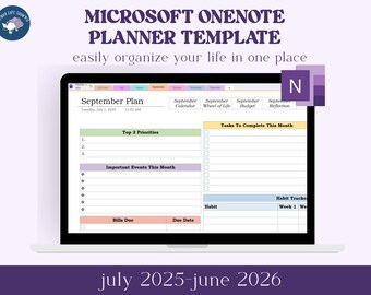 OneNote-planerare, OneNote-mall för arbete, OneNote-planerare, OneNote digital planerare, OneNote-mall, OneNote-planerare