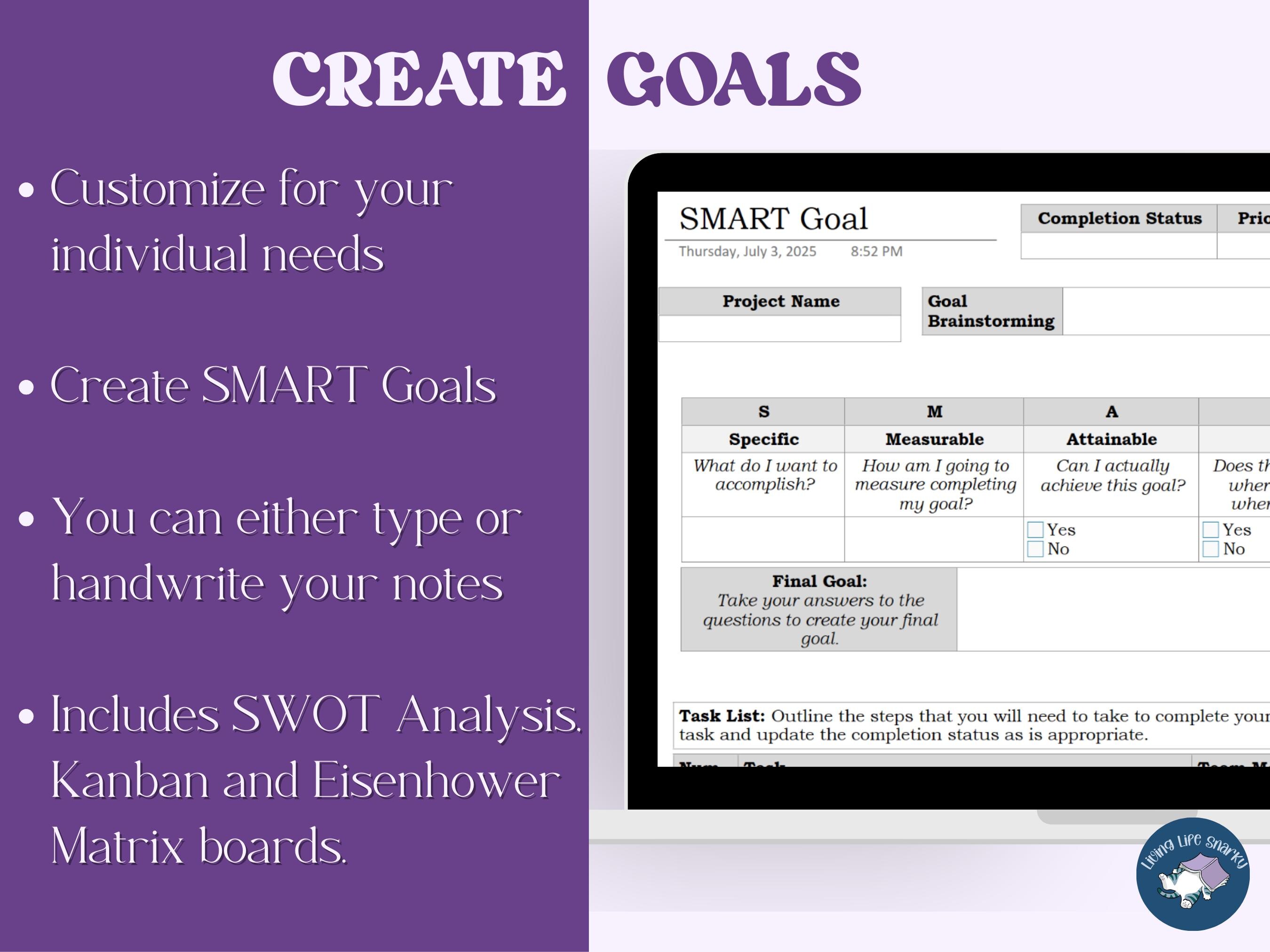 Onenote Templates Work Goals One Note Template for Work, Onenote Template Work, Onenote Work Notes ...