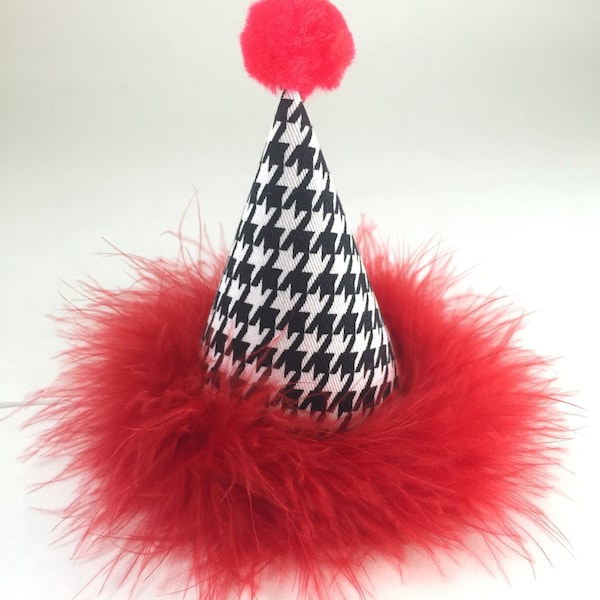 Cat Party Hat, Houndstooth Birthday Hat