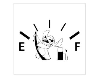 Gas Tank Stickers for Car Enthusiasts, Fun Car Decor, Die-Cut Outdoor Stickers, Collector Stickers, Fuel Gauge Stickers