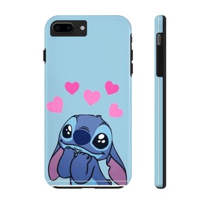 Cute Stitch Phone Case, Tough Phone Covers, Cartoon Character Accessories, Heart Design for Disney Lovers, Gift for Kids & Teens