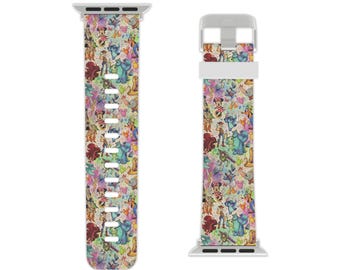 Colorful Disney Character Collage Watch Band for Apple Watch