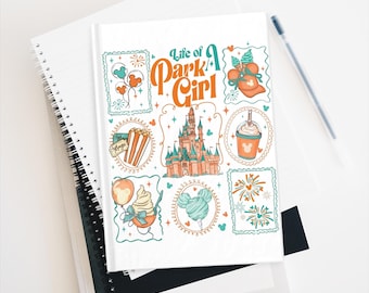 Life of a Park Girl Character Autograph Book | Castle, Snacks, Souvenir Icons Notebook