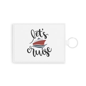 Tarjetero de cuero inspirado en cruceros, ideal para la llave de su camarote y tarjetas de crédito, accesorio de viaje, regalo para cruceristas, estilo minimalista