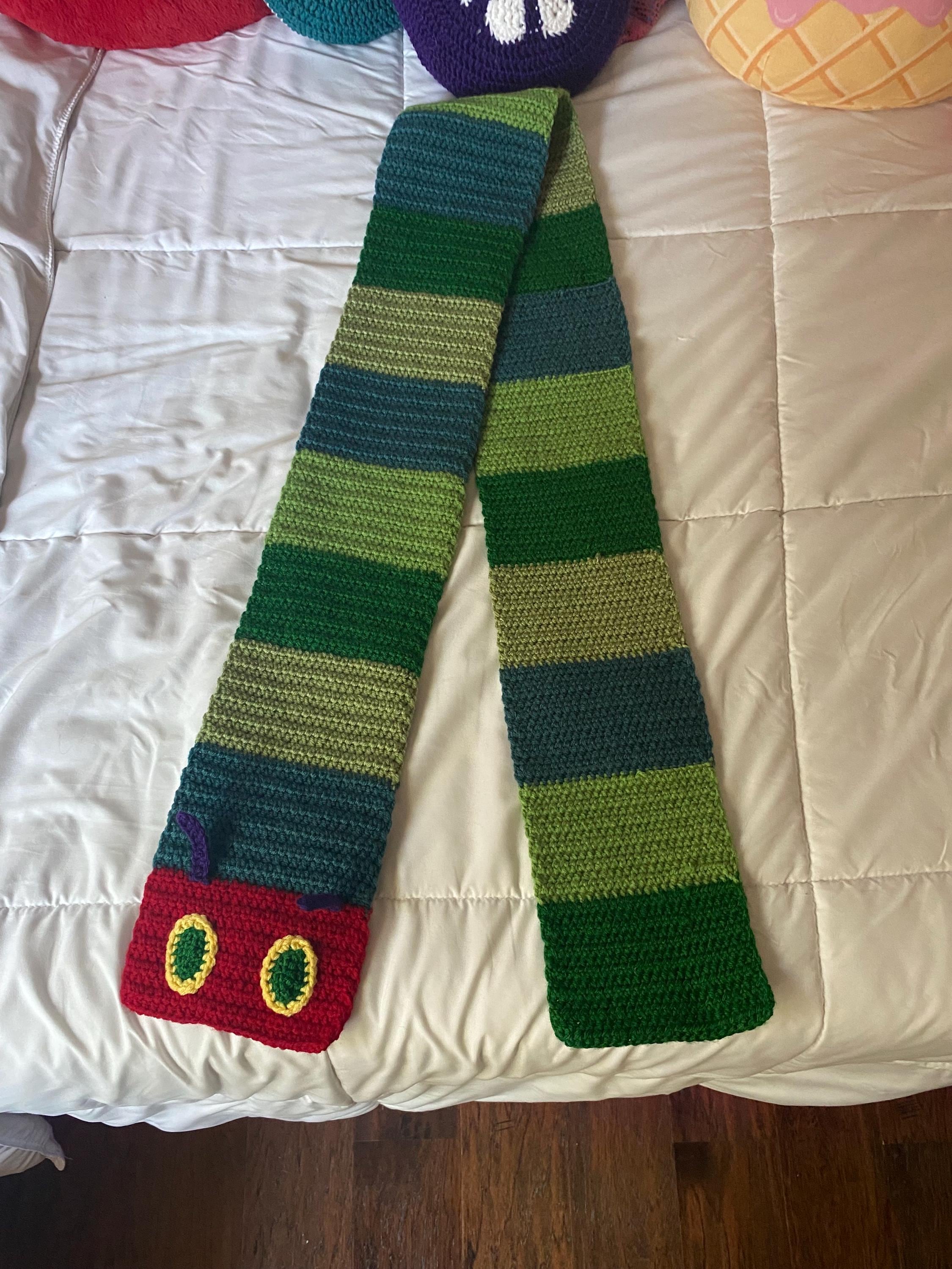 The Very Hungry Caterpillar Crochet Scarf