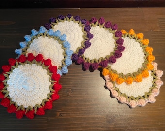 Crochet Tulip Coaster