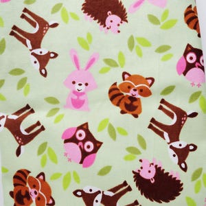 Forest animals Flannel fabric, Super Snuggle Flannel, 100% Cotton FLANNEL, nursery decor, fabric by the half yard, forest critters flannel,