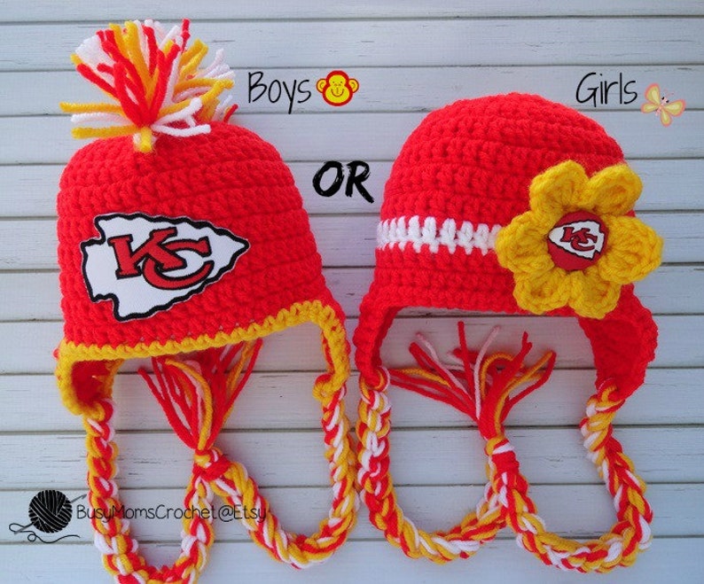 Handmade Baby Crochet Chiefs Inspired 