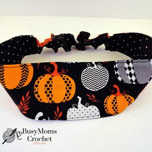 Fall Pumpkin headband, adult size, fabric headband, Yoga headband, Hall hair, love pumpkins, fall accessories