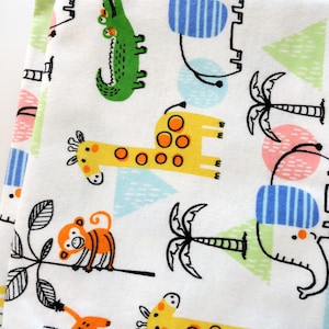 Safari animals Flannel fabric, Super Snuggle Flannel, 100% Cotton FLANNEL, nursery decor, fabric by the half yard, neutral  flannel fabric