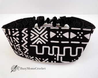 Handmade African print reversible headband, black queen, double sided, elastic fabric woman headband, african cotton, kente headband, ankara