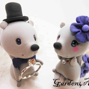 Customize Cute Squirrel Wedding Cake Topper--for Woodland Theme Wedding