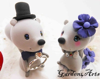 Customize Cute Squirrel Wedding Cake Topper--for Woodland Theme Wedding