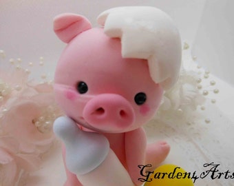 Customize Baby shower cake topper -- Any Baby animal -- Circle clear base