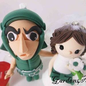 Customize Any College Mascot Wedding Cake Topper -- Circle Clear Base