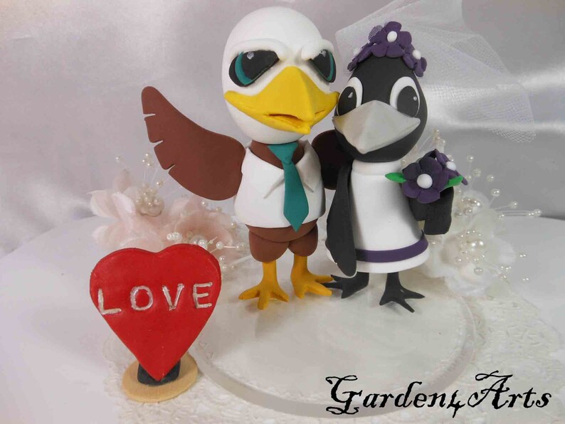 Customize Any Sports team mascot Wedding Cake Topper Circle Clear Base Football wedding image 4
