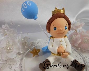 Customize Lovely Little Prince with Circle clear Base for Kids Birthday or Baby Shower