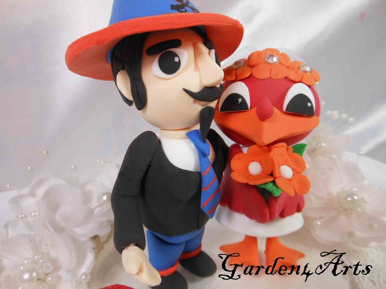 Custom Mascot Wedding Cake Topper UVA & VT Love College Etsy