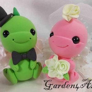 Customize Color Choice Love Dinosaur Wedding Cake Topper-- SPECIAL FOR 2025