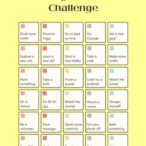 30-Day Self-Care Challenge Printable