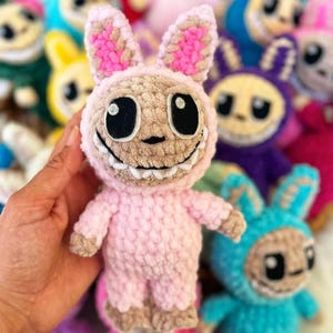 Fluffy Labubu Plush Toy – Handmade Soft Bunny-Inspired Amigurumi – Unique Gift for Collectors & Kids