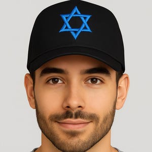 Blue Star of David Embroidered Hat – Jewish Heritage Cap | Sacred Symbol Design