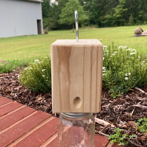 Complete (1) Handmade Carpenter Bee Traps Soft Untreated Pine Boring Bee Best
