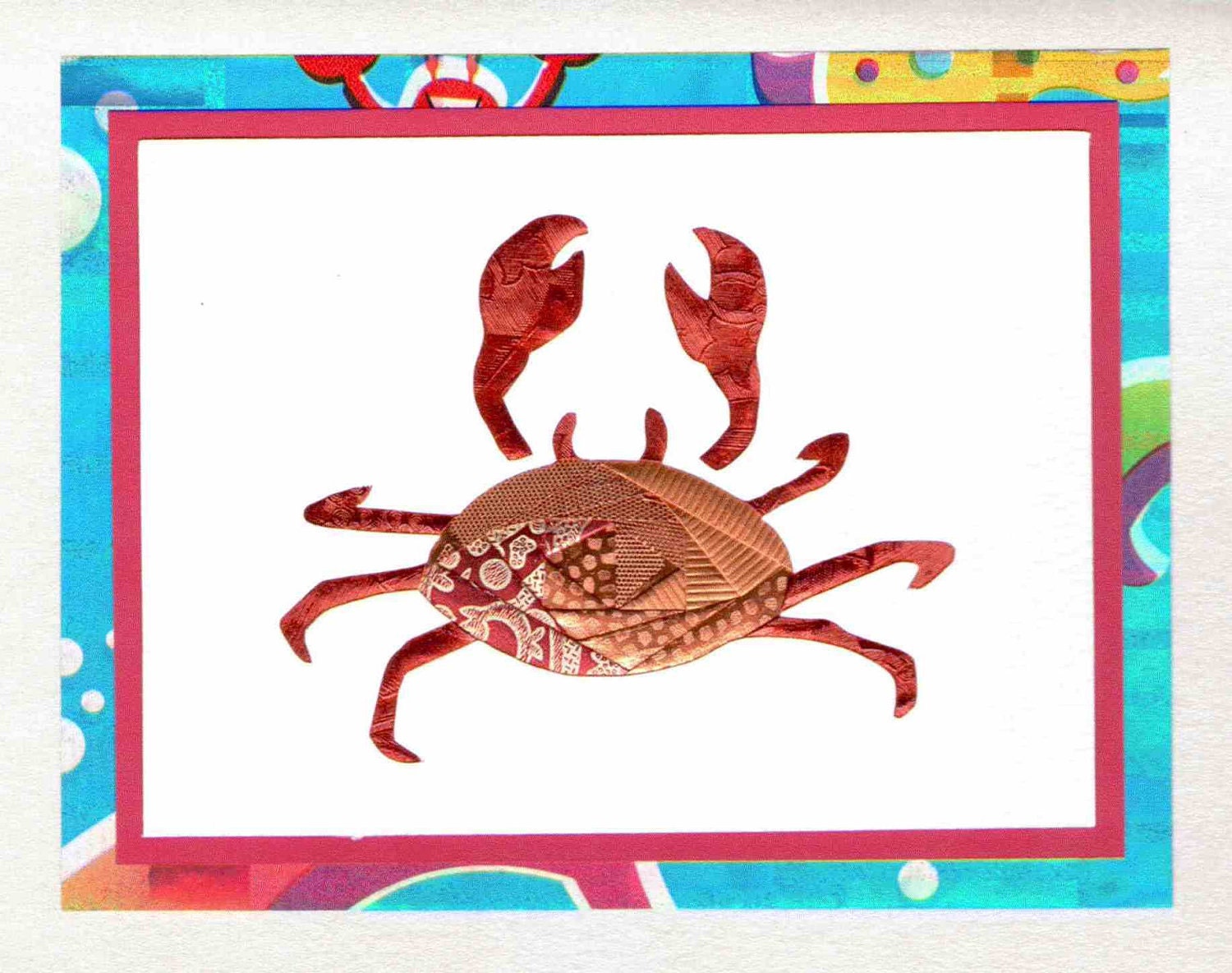 Crab Card Etsy