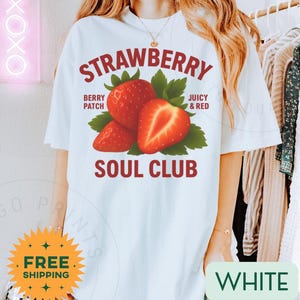 Strawberry Soul Club T-Shirt: Vintage Summer Fashion Top