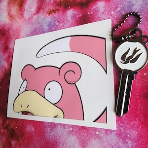 Cute Happy Slow - Kawaii Cute Holographic Hearts Anime Decal Sticker - Waterproof & Weatherproof - Car JDM PC Peeker Peeking