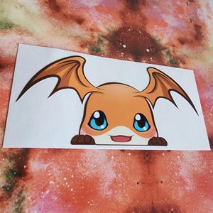 Winged-mon - Peeker Decal Sticker Vinyl - Waterproof & Weatherproof Outdoor Indoor - Car JDM PC Anime Peeking