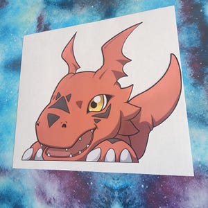 Digi Dino - Peeker Decal Sticker Vinyl - Waterproof & Weatherproof Outdoor Indoor - Car JDM PC Anime Peeking