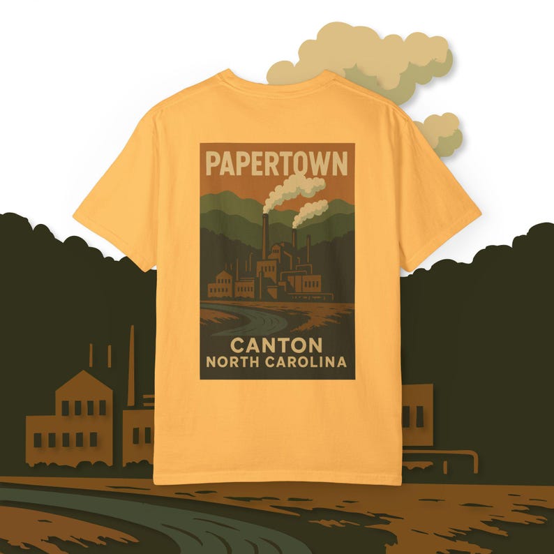 Papertown Canton North Carolina Tee, Graphic T-Shirt, Paper Mill, North Carolina, Divine Vintage image 4