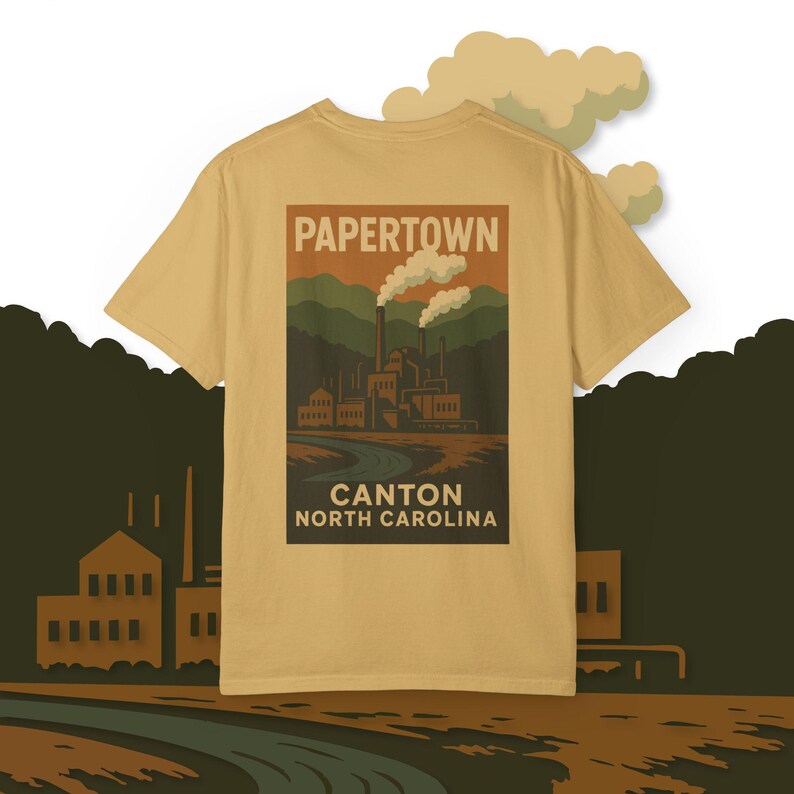 Papertown Canton North Carolina Tee, Graphic T-Shirt, Paper Mill, North Carolina, Divine Vintage image 5